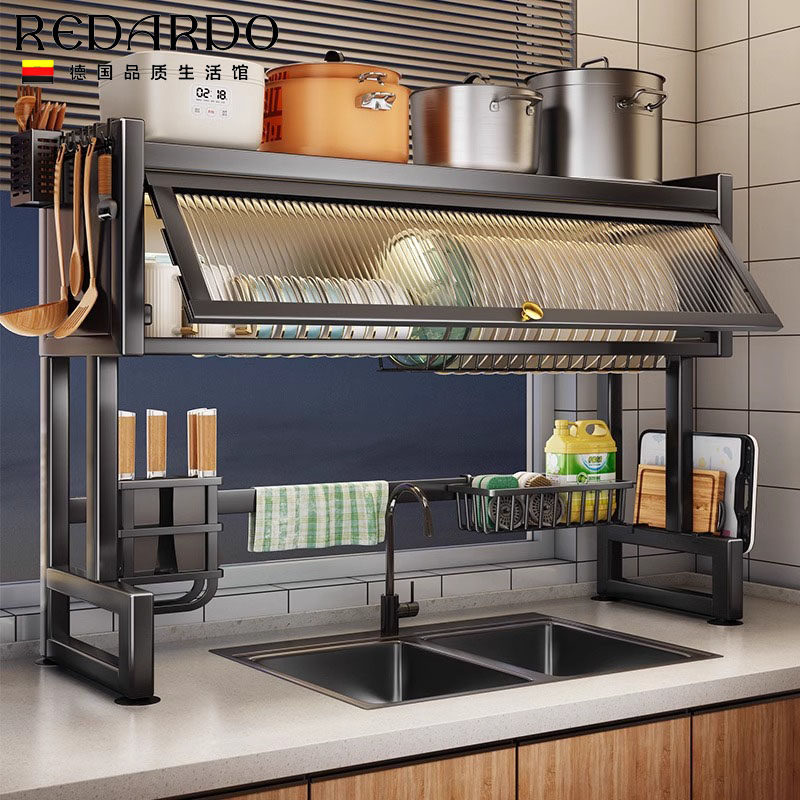 德国厨房水槽置物架家用碗碟收纳洗碗槽水池防尘碗柜多功能沥水架,厨房/烹饪用具,厨房置物架/置物柜/角架,淘宝优惠券,粉丝福利购,淘宝优惠卷