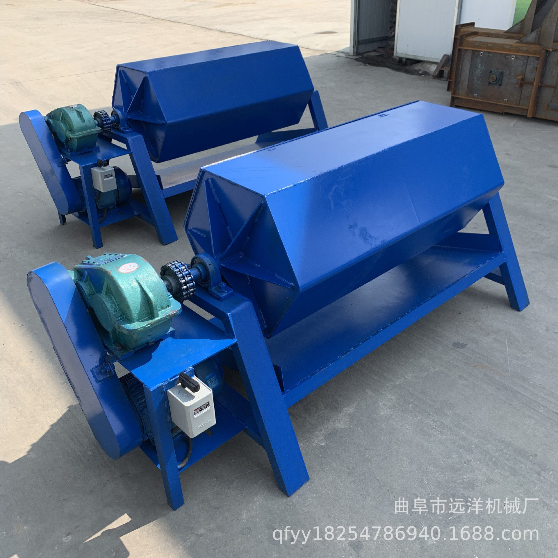 六角滚筒研磨机镀锌件去毛刺打磨机金属五金去毛刺滚筒光饰机