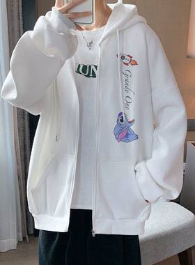 卫衣韩版褂子外套潮流2023男生青少年开衫春季休闲连帽春秋新款男