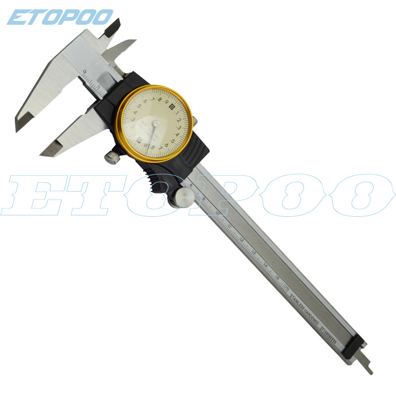 HUOTO 德系精工150MM 0.02MM 不锈钢 金边 带表卡尺