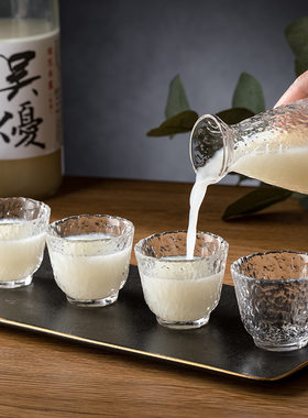 日式小酒杯套装网红清酒酒具酒壶高颜值果酒杯白酒家用分酒器玻璃