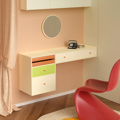 独也/Montana梳妆台多巴胺斗柜北欧奶油风小户型壁挂极简化妆桌
