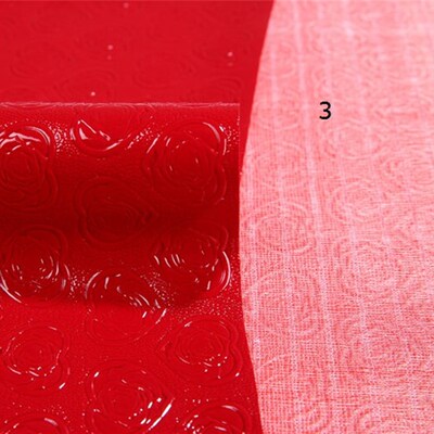 Red Faux PVC Leather Fabrics Synthetic Leather forV Rupholst