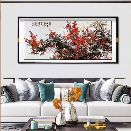 非遗苏绣DIY套件初学 梅花报春图 客厅卧室餐厅 V手工刺绣装饰画