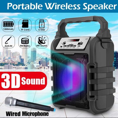 Microphone-Support Speaker-Syystem-Bass Subwoofer Karaoke-Sp