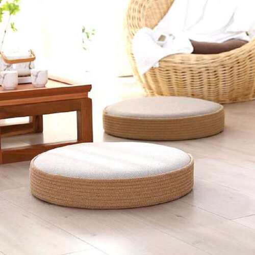 Futon Cushion Tatami Mat Round FDabric Balcony Bay Window Ma
