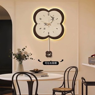 法式中古风钟表挂钟客厅家用挂墙2025新款高级感玄关X餐厅创意壁