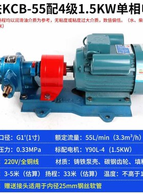 齿轮泵高压液压油泵KCBq耐高温抽油自吸高粘度不锈钢220大流量380