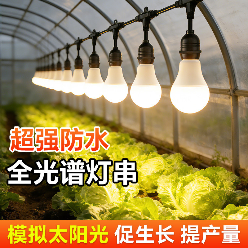 植物补光灯仿太阳光大棚蔬菜花卉绿植户外防水灯串灯泡led生长灯,家装灯饰光源,植物生长灯,淘宝优惠券,粉丝福利购,淘宝优惠卷