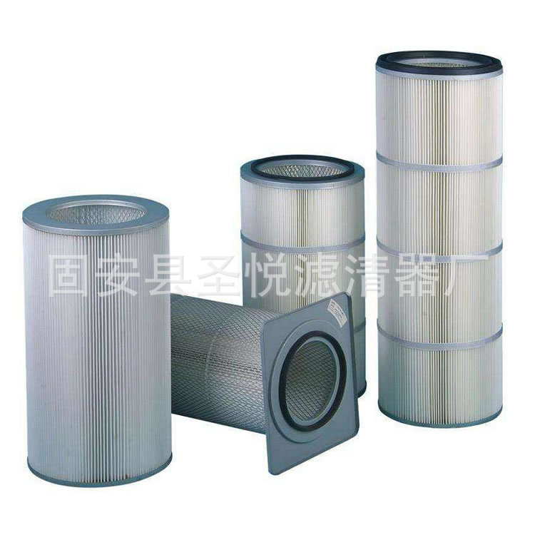 370*370*660电厂钢厂用方形卡盘式滤筒覆膜折叠式过滤网筒