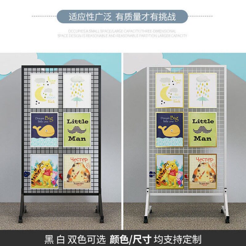 可移动作品展示架铁艺网架夜市展示架铁艺摊位货架摆摊架子陈列架