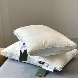 20%大豆蛋白纤维成人枕芯单个可水洗酒店高弹羽丝绒轻奢提花枕头