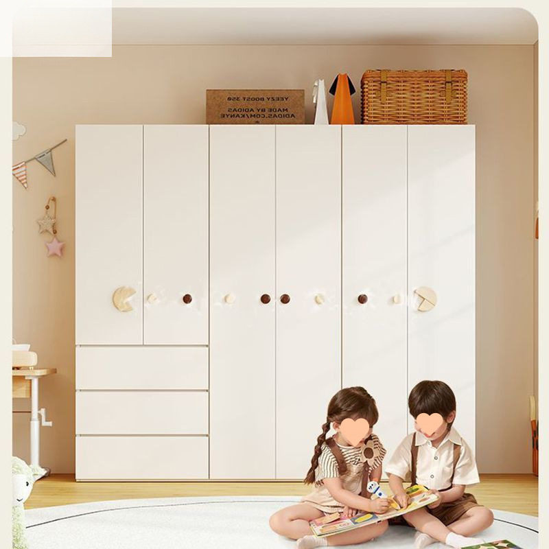 规格实木欧松板儿童衣柜家用卧室收纳柜小户型推拉门落地柜储物柜