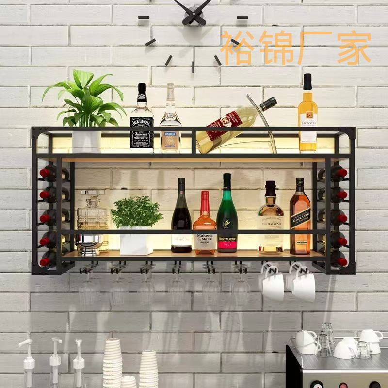 欧式铁艺壁挂酒架墙上小酒柜家用创意酒架实用墙上壁挂架红酒杯架