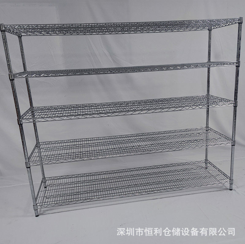 仓库镀铬线网货架不锈钢移动多层DIY防静电物料架带轮子铁架置物