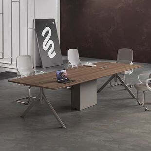 简约会议室条形会议桌长桌工作台办公室桌小型洽谈桌简约阅览桌