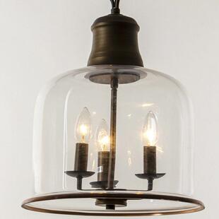 美式复古做旧简约个性透明玻璃吊灯溫馨卧室灯餐厅灯设计师灯具