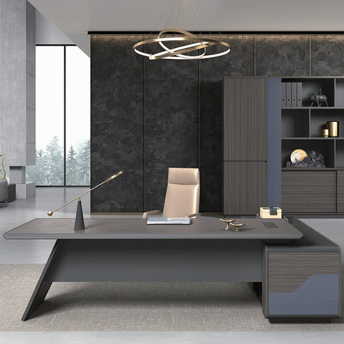 D0224智丰总裁桌 轻奢时尚大班台办公室家具 经理办公桌椅组合