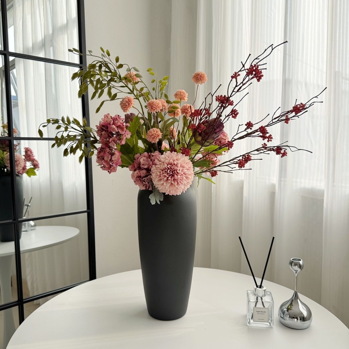 忘野 设计师款手扎花束干花花束仿真花绢花桌面客厅摆件