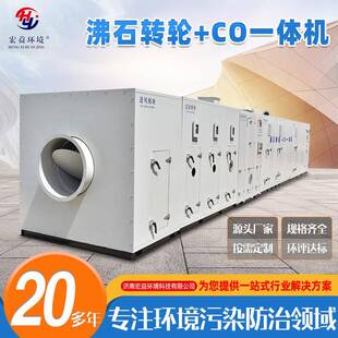 厂家现货沸石转轮低耗电浓缩沸石分子筛催化燃烧设备CO一体机