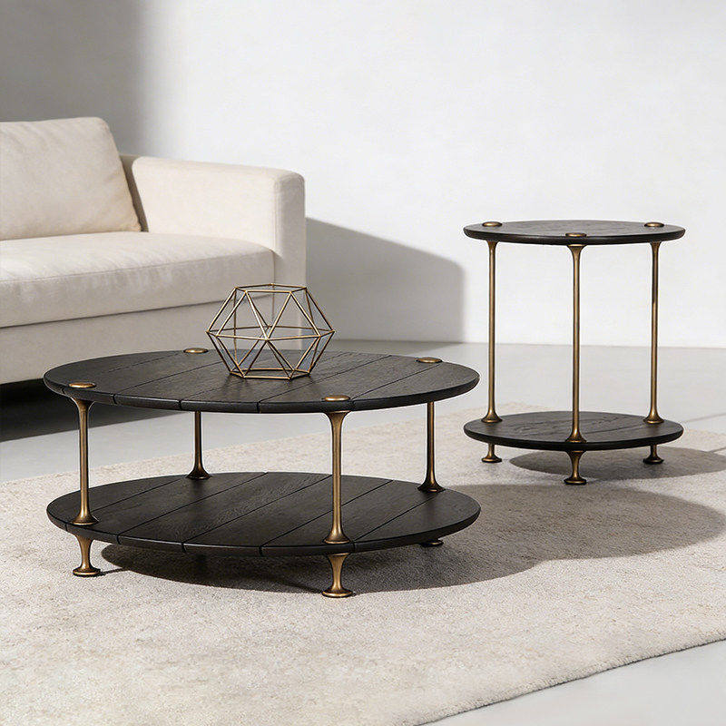 柚木之家/北欧表情Square roots进口北欧/YUZU橡木铁艺茶几边几2,住宅家具,茶几,淘宝优惠券,粉丝福利购,淘宝优惠卷