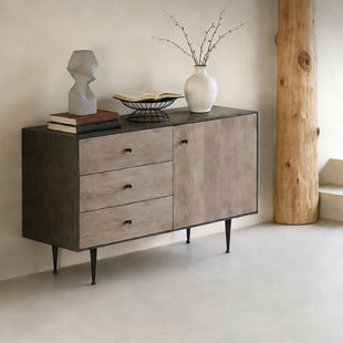 北欧老钱风/北欧表情宾纳进口中古复古乡村霍克尼餐边柜/边柜玄关