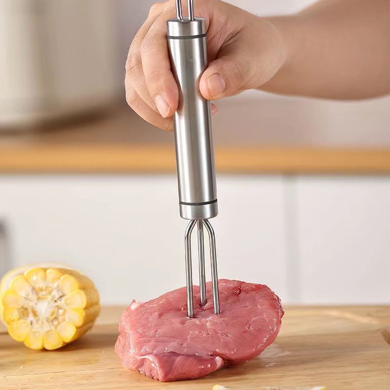 不锈钢玉米叉户外烧烤签烤针串肉器家用烤肉水果玉米烧烤工具