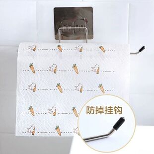 免打孔厨房抹布支架懒人一次性抹布架洗碗布卷纸挂钩纸巾挂架