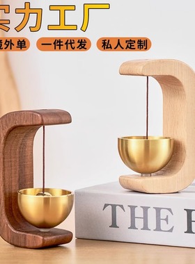 多巴胺纯铜门铃 店铺车载解压小铃铛 中控台桌面创意装饰品摆件