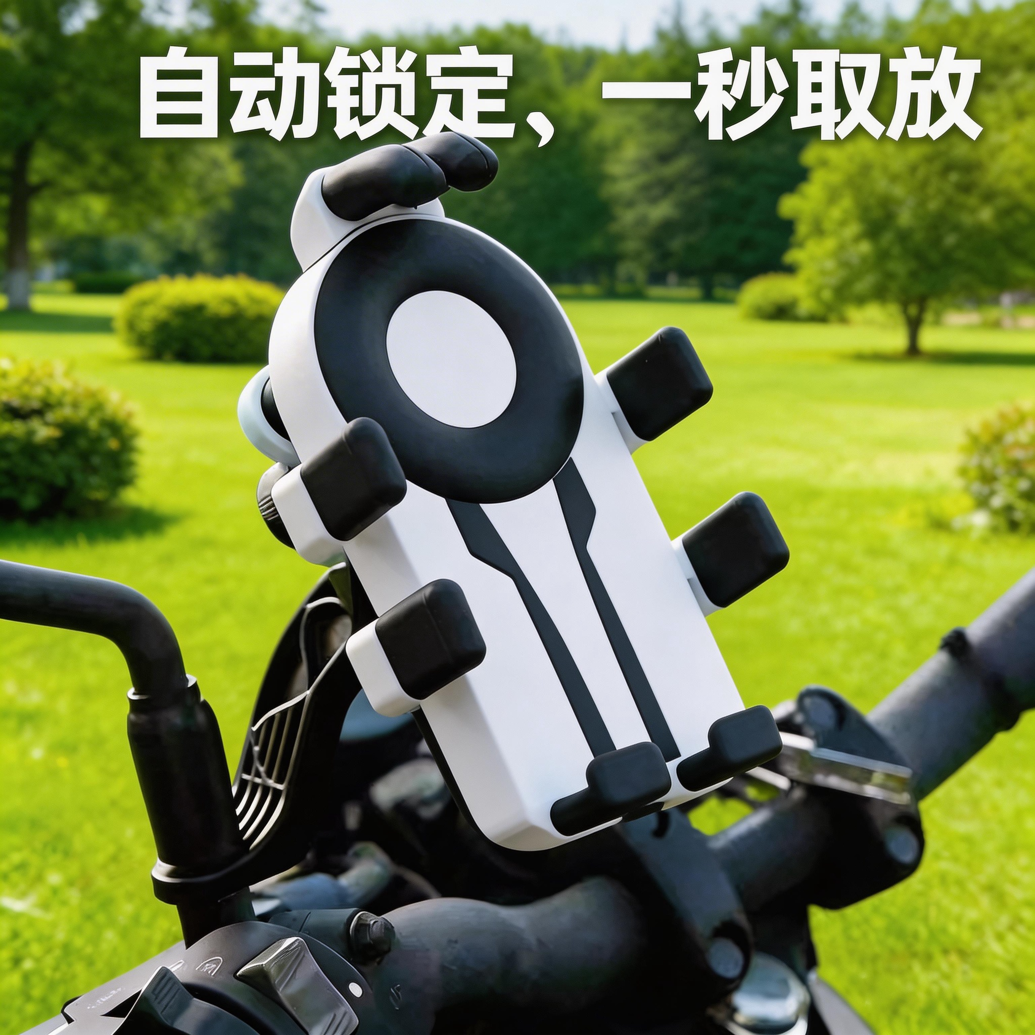 电动车手机机支架摩托导航防雨防震固定外卖骑手骑行电瓶车手机架
