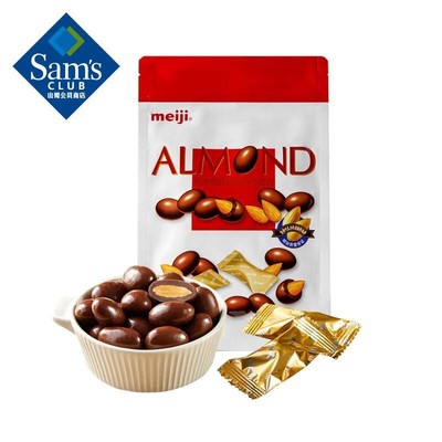 山姆代购明治(meiji)山姆会员商店在售巴旦木夹心巧克力年货零食