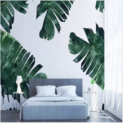 Southeast Asia banana leaf plant TV background wallW wallpap