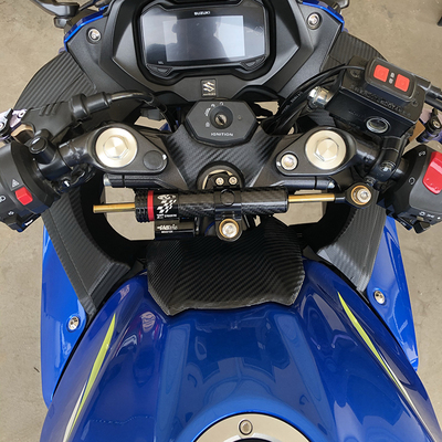 适用于铃木GgSX250R改装钛尺支架摩托车车头防甩平衡杆方向阻尼器