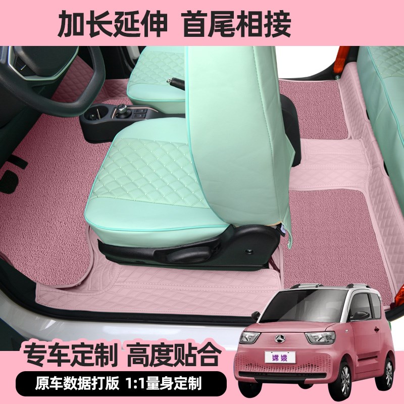 丽驰嫦娥C01V3V6V7V8大野牛哪吒电动四轮轿汽车U新能源全包围脚垫