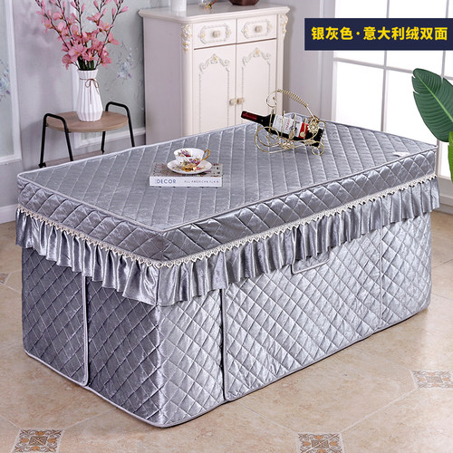 新款加厚电炉罩烤火罩加绒长方形取E暖炉茶几R桌布罩套电烤火炉罩