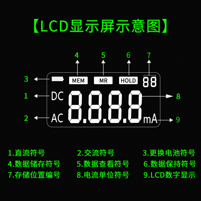 多一汽车漏电流钳形表数字高x精度电工交直流漏电表充电电流测试