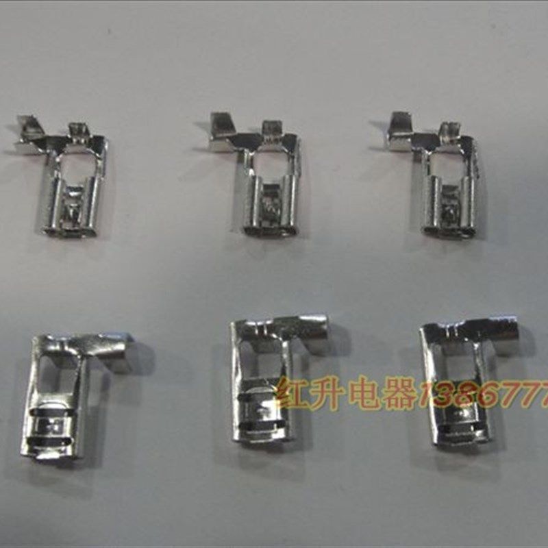 接线端子 4.8旗形插簧 接插件 线耳 2000只/1包 W 镀锡 B型脚