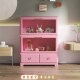 多巴胺ins芭比粉色手办柜收纳斗柜客厅储物柜现U代展示柜餐边柜