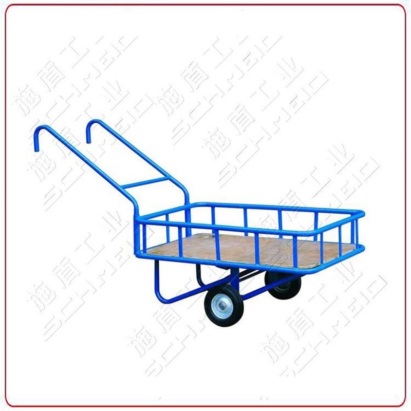 PV250木制平m板手推车 四面网栏物流台车 牵引式木板车