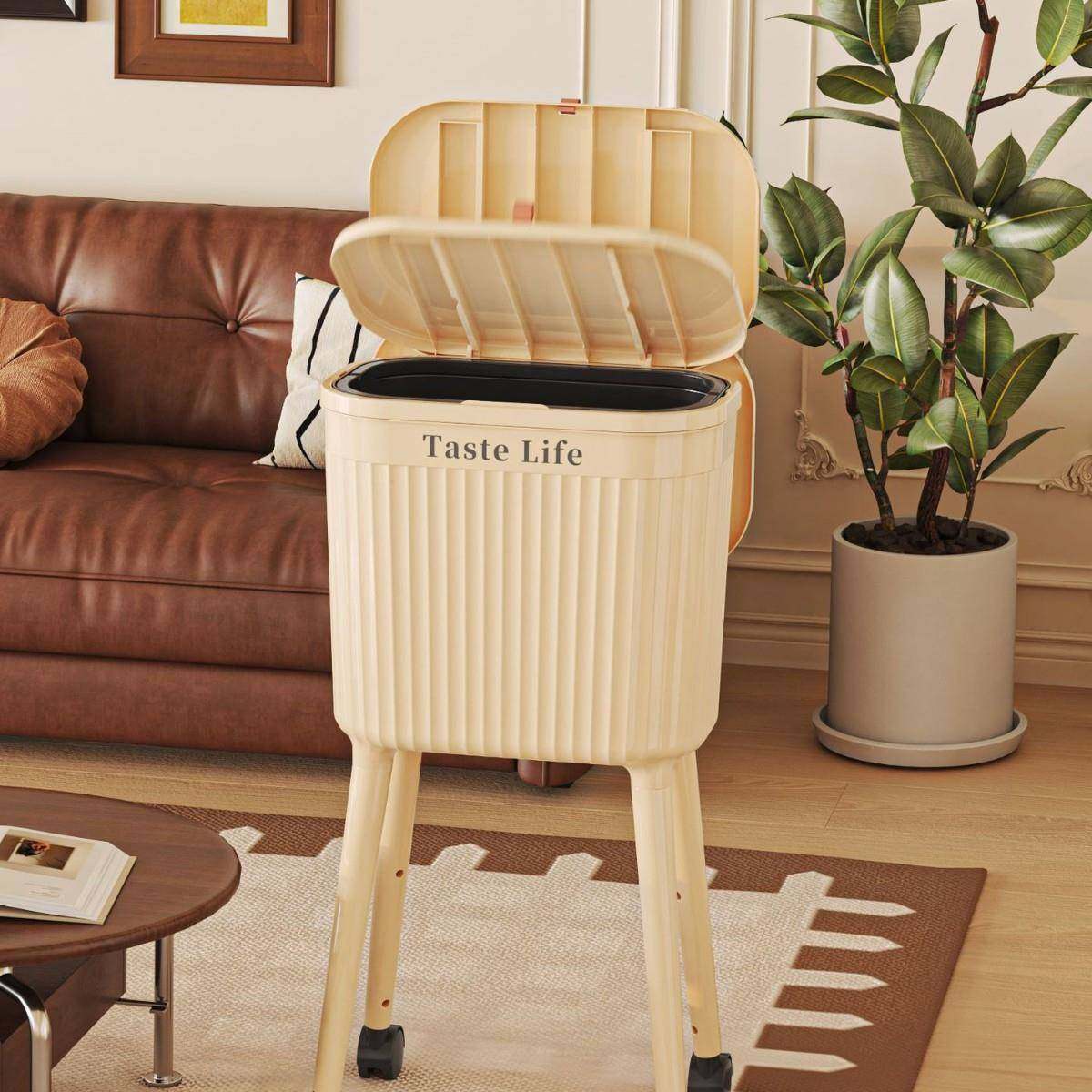 拉车套罩包邮可移动高脚垃圾桶加大空间翻盖带轮免弯腰家用厨房客,电子元器件市场,转接头,淘宝优惠券,粉丝福利购,淘宝优惠卷