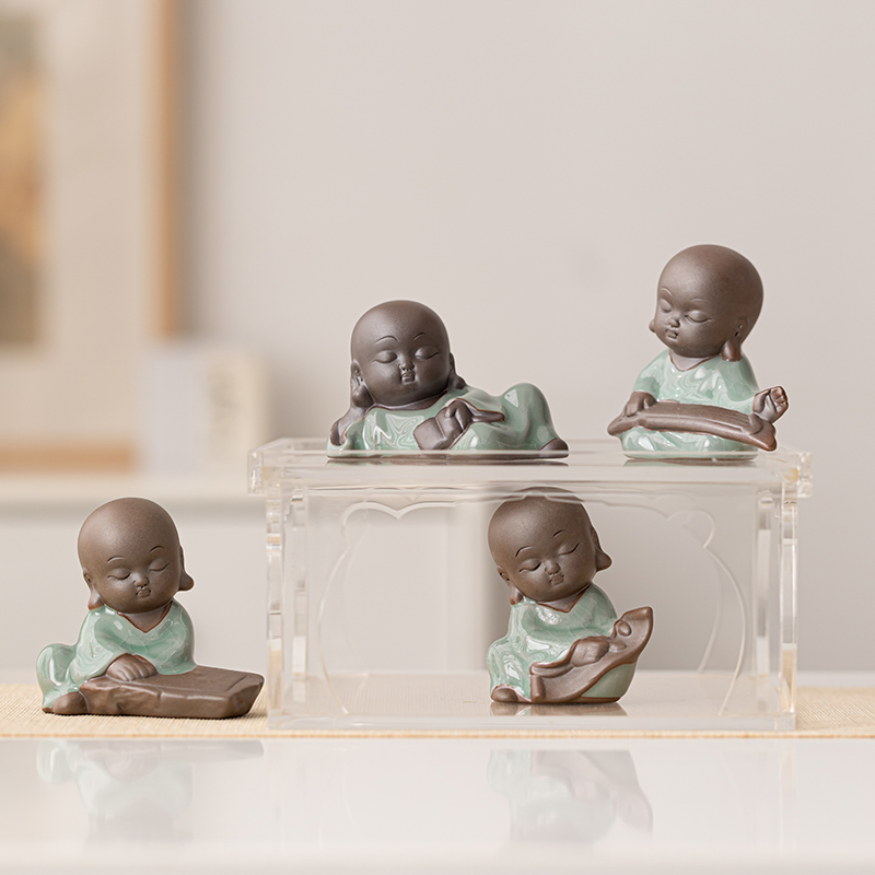 敦铭堂可爱茶宠弥勒佛茶台摆件