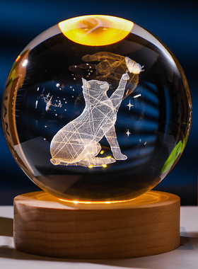 火烈鸟水晶球小夜灯鲨鱼鲸