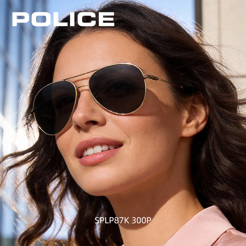 POLICE墨镜女适合方圆脸大脸显瘦近视太阳镜偏光蛤蟆镜防晒文艺风
