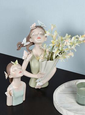 极速摆件装饰客厅轻奢女孩创意玄关品电视M柜家居花瓶礼物北欧捧