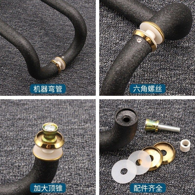 不锈钢圆管四弯拉手钛金玫瑰金z黑色淋浴房玻璃门有框门双弯把手,基础建材,小拉手,淘宝优惠券,粉丝福利购,淘宝优惠卷