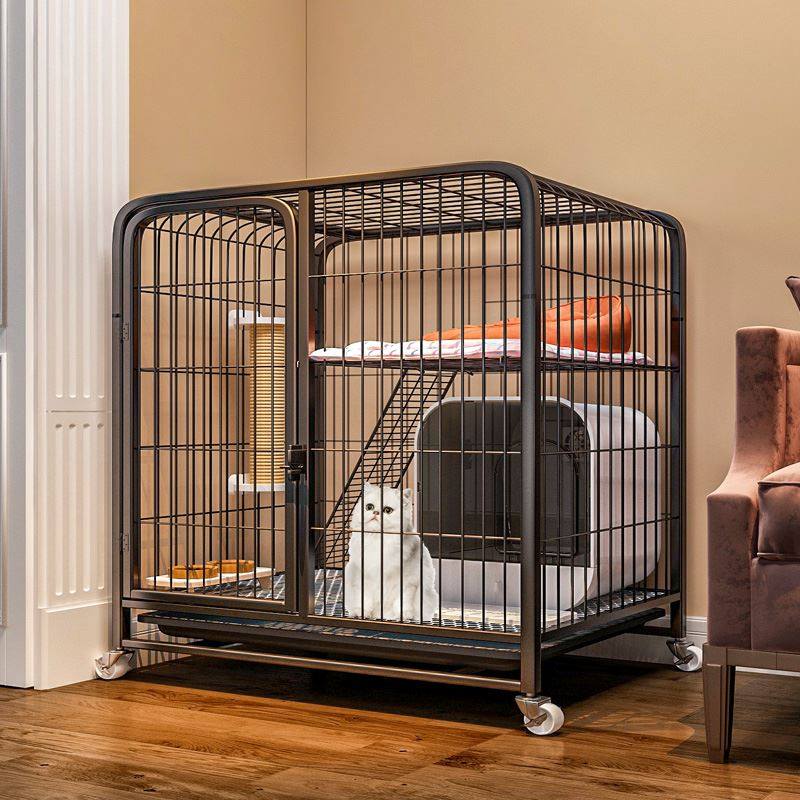 猫笼猫厕所一体猫别墅不占地猫笼子两层猫屋猫窝家用室内猫咪笼子_虎窝淘
