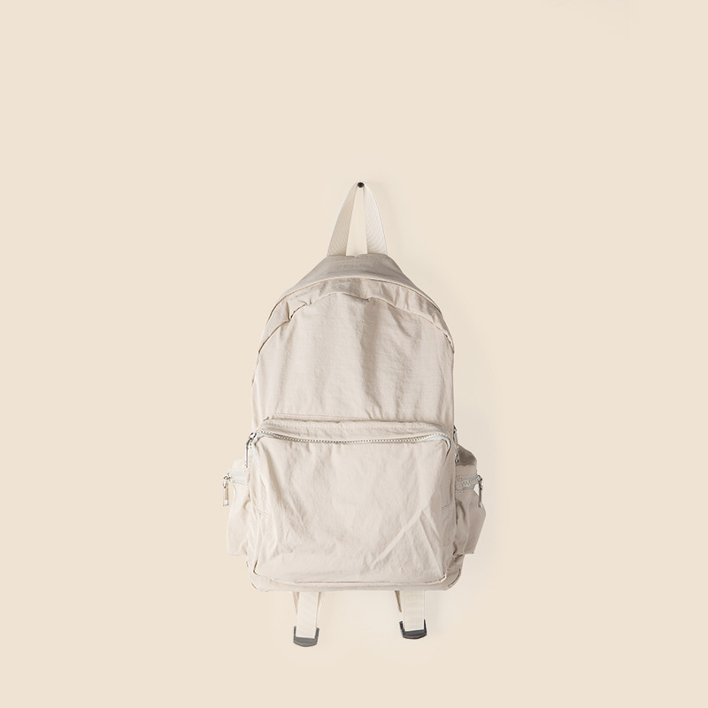 素拾 春季新品小众設計大容量尼龙背包女高端简约双肩包