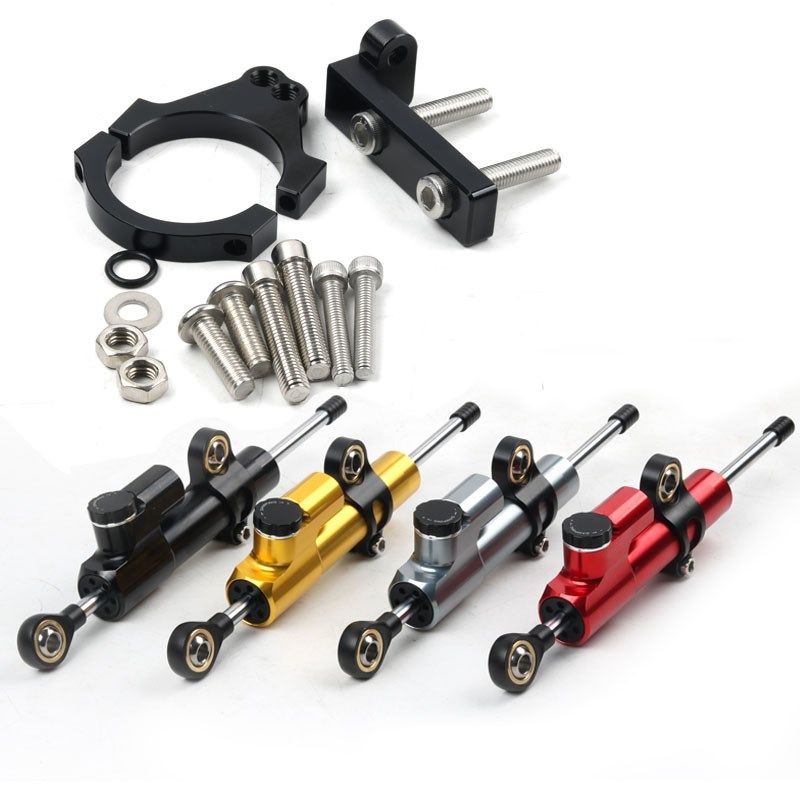 适用钱江赛800改装钛尺方向阻尼器赛80K0防甩头防震动摩托车配件