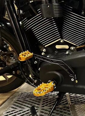 BLACK3黑三哈雷路威ST改装金色挂挡连杆街N霸路威S红色巧克力链杆