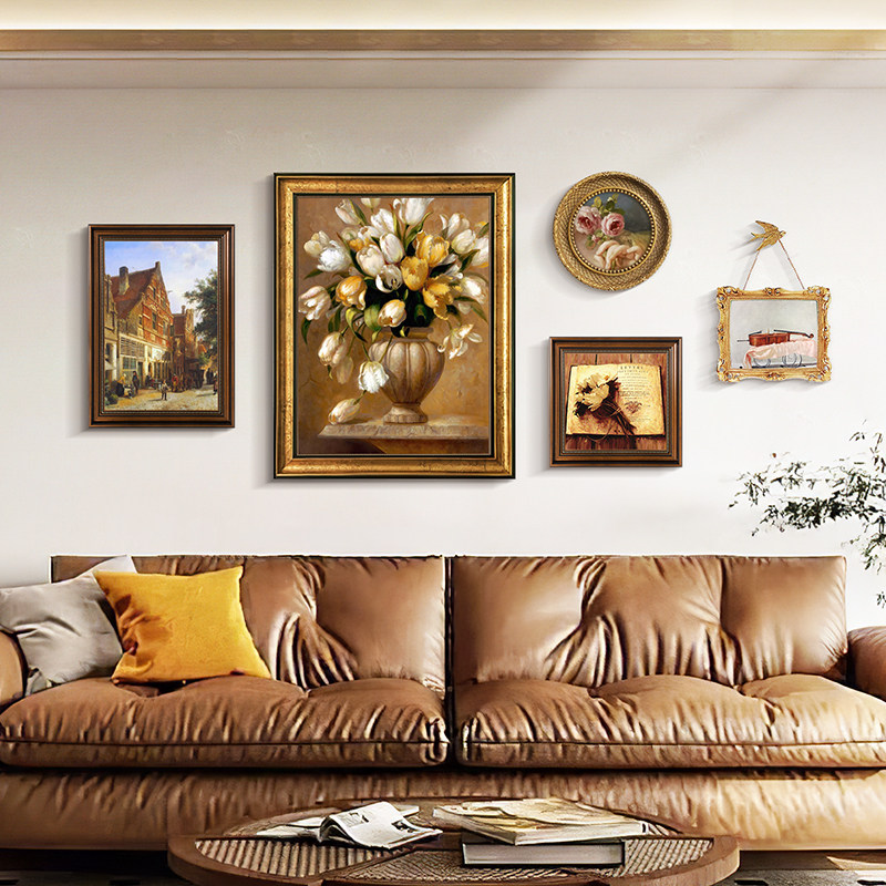 法式装饰画客厅沙发背景墙挂画复古餐厅玄关O壁画卧室小众文艺美,家居饰品,现代装饰画,淘宝优惠券,粉丝福利购,淘宝优惠卷